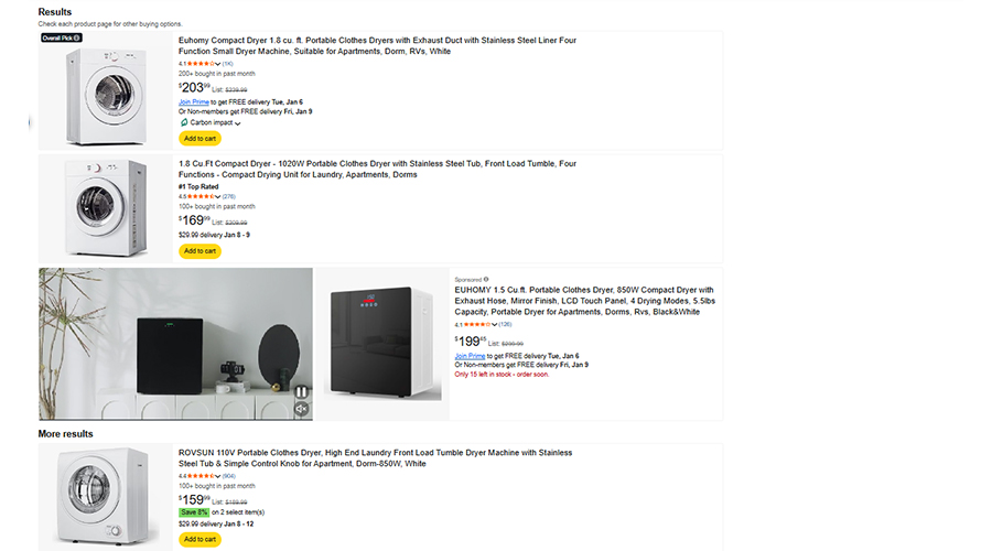 2025年亞馬遜干衣機(jī)選品趨勢分析